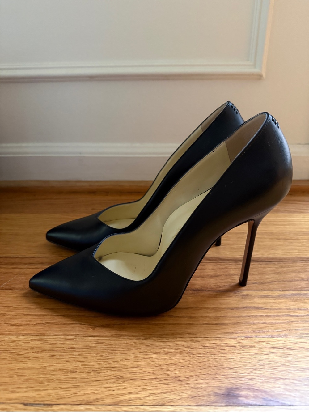 Sarah Flint Perfect Pump 100 Black Leather 4" Heel 40.5 US 9.5 Original Bags Box